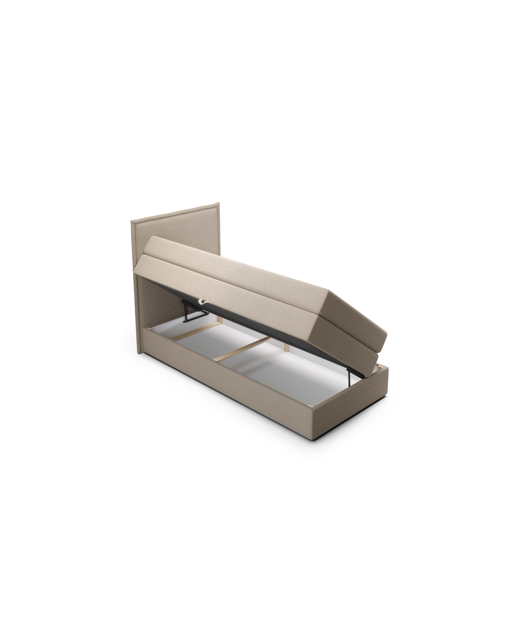 Łóżko kontynentalne SINNO mini – podwójny materac boxspring - obrazek 3