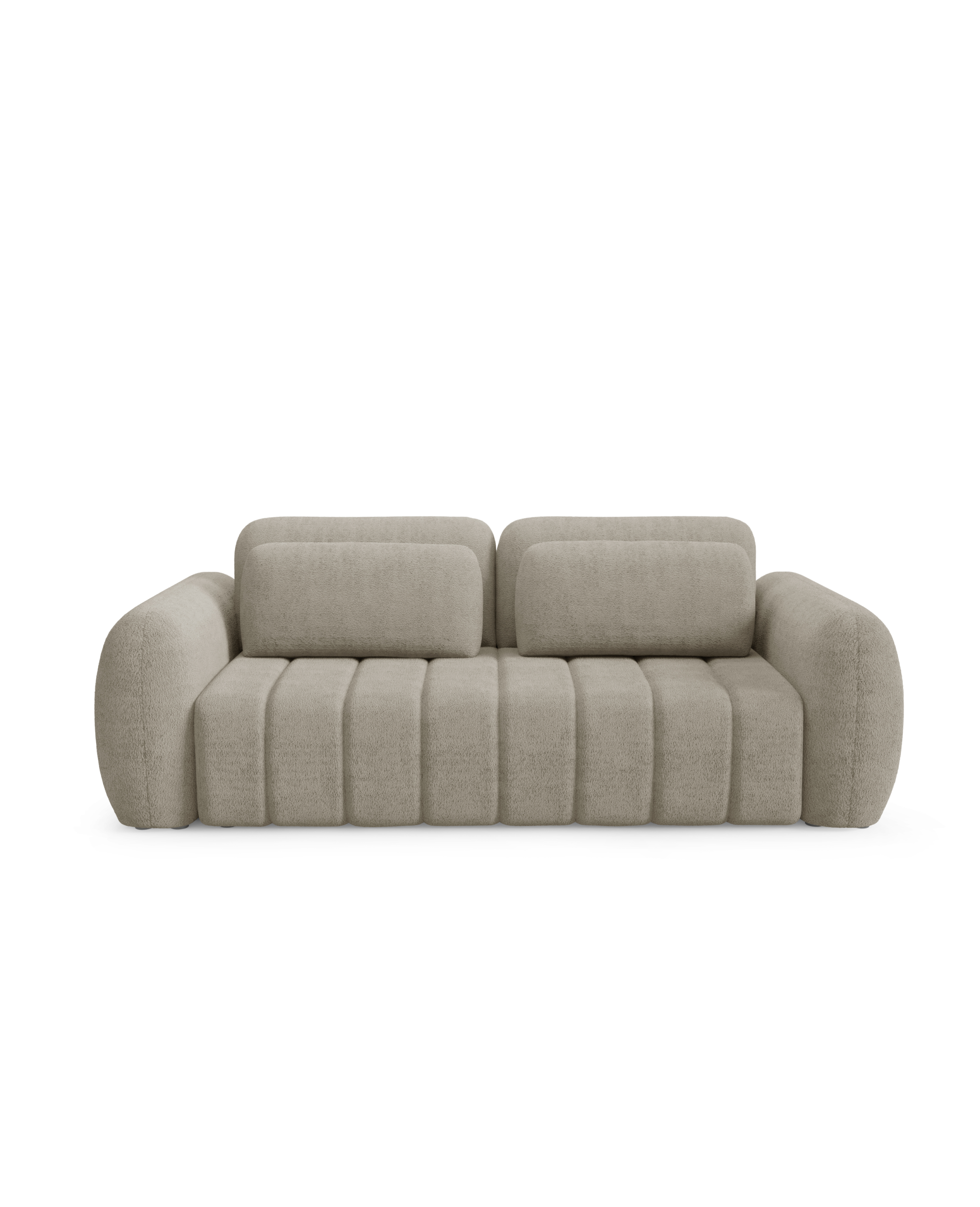 Sofa CONTII Premium - obłe kształty, funkcja spania, pojemnik