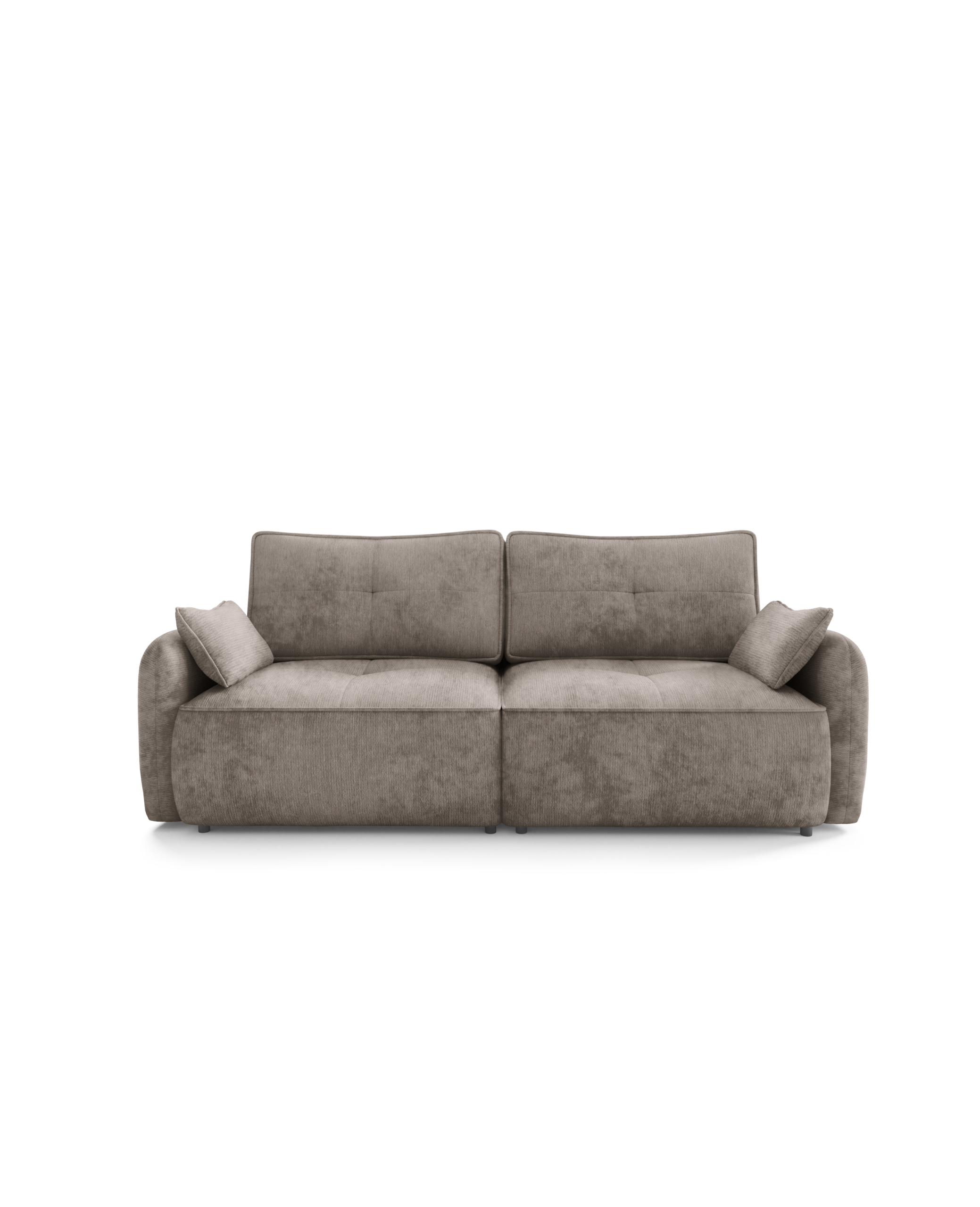 Sofa YOSEF Premium - funkcja spania, obłe kształty, 236 cm szerokości